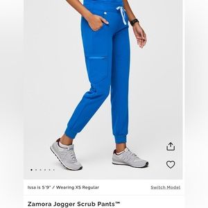 FIGS Zamora Jogger Scrub Pants Royal Blue XS